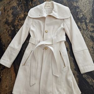 Guess Cream Trench PeaCoat for Women XS